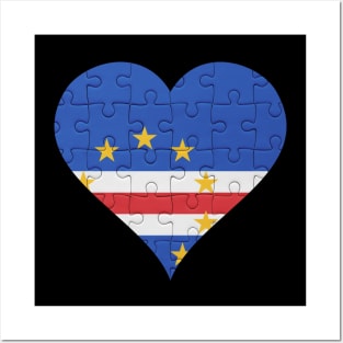 Cape Verdean Jigsaw Puzzle Heart Design - Gift for Cape Verdean With Cape Verde Roots Posters and Art